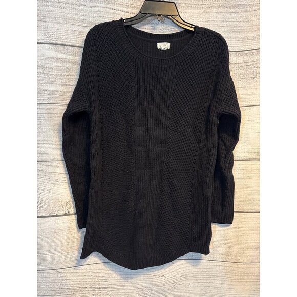 Caslon Ribbed Knit Sweater With Side Zippers Size M - Picture 1 of 5